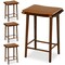Gymax 25.5 Barstool Set of 4 Counter Height Dining Stools w/ Removable PU Leather Cushion Brown